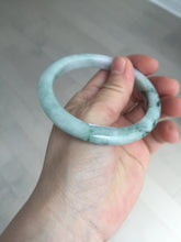 Load image into Gallery viewer, 18.8mm size 8 3/4 100% natural type A icy watery green/blue Guatemala jadeite jade band ring group PE27