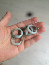 Load image into Gallery viewer, 100% natural type A dark green/green jadeite jade band ring AZ91
