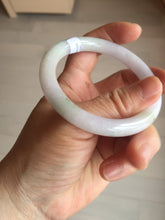 Load image into Gallery viewer, 54.3mm Certified Type A 100% Natural light green purple round cut jadeite Jade bangle E138-4942