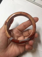 Load image into Gallery viewer, 58mm 100% natural red jasper stone(红碧玉,鸡血石) bangle XY105