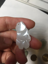 Load image into Gallery viewer, 100% Natural clear sunny green gray jadeite jade golden fish Pendant group BP109