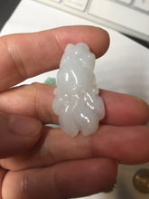 Load image into Gallery viewer, 100% Natural clear sunny green gray jadeite jade golden fish Pendant group BP109