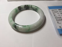 Load image into Gallery viewer, 60.5mm Type A 100% Natural sunny green/light green/white/light purple chubby Jadeite Jade bangle BS129-4035