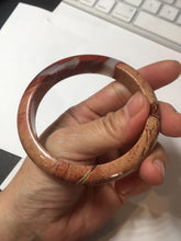Load image into Gallery viewer, 58mm 100% natural red jasper stone(红碧玉,鸡血石) bangle XY105