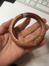 Load image into Gallery viewer, 58mm 100% natural red jasper stone(红碧玉,鸡血石) bangle XY105