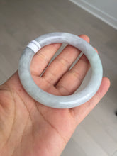 Load image into Gallery viewer, 53.3mm certified 100% natural Type A light green purple round cut jadeite jade bangle AX138-0787