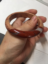 Load image into Gallery viewer, 58mm 100% natural red jasper stone(红碧玉,鸡血石) bangle XY105