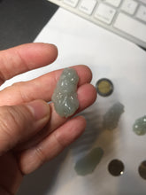 Load image into Gallery viewer, 100% Natural clear sunny green gray jadeite jade golden fish Pendant group BP109