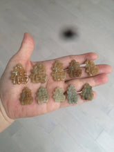 Load image into Gallery viewer, 100% Natural light sugar yellow/green jadeite Jade blessed fortune pendant BG6