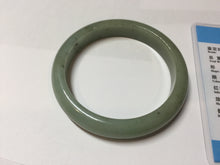 Load image into Gallery viewer, 58.4mm Certified Type A 100% Natural Oily Dark Green Gray Black(油青) Jadeite Jade Bangle PH259-7141