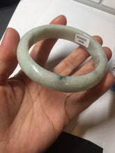 Load image into Gallery viewer, 56.8mm certified Type A 100% Natural sunny green light green Jadeite Jade bangle D140-4008