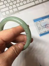 Load image into Gallery viewer, 58.4mm Certified Type A 100% Natural Oily Dark Green Gray Black(油青) Jadeite Jade Bangle PH259-7141