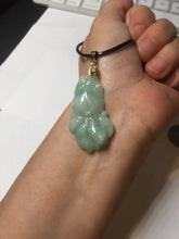 Load image into Gallery viewer, 100% Natural clear sunny green gray jadeite jade golden fish Pendant group BP109