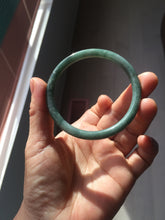 Load image into Gallery viewer, 55mm Certified Type A 100% Natural light green/blue slim round cut Guatemala Jadeite bangle BS62-4636