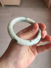 Load image into Gallery viewer, 54mm Certified 100% natural Type A sunny green/white jadeite jade bangle BK97-0352