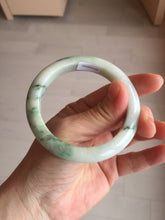 Load image into Gallery viewer, 54mm Certified 100% natural Type A sunny green/white jadeite jade bangle BK97-0352