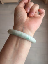 Load image into Gallery viewer, 54mm Certified 100% natural Type A sunny green/white jadeite jade bangle BK97-0352