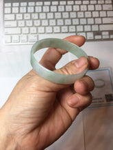 Load image into Gallery viewer, 51mm certified Type A 100% Natural light green thin style Jadeite jade bangle PJ129-0199