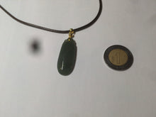 Load image into Gallery viewer, 100% Natural dark green blessed melon Jadeite Jade pendant AQ70
