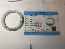 Load image into Gallery viewer, 56mm Certified Type A 100% Natural sunny green purple round cut Jadeite Jade bangle PB99-4951