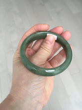 Load image into Gallery viewer, 56mm certified 100% natural Type A oliy dark green(油青) brown jadeite jade bangle BS101-4047