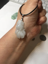 Load image into Gallery viewer, 100% Natural clear sunny green gray jadeite jade golden fish Pendant group BP109