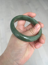Load image into Gallery viewer, 56mm certified 100% natural Type A oliy dark green(油青) brown jadeite jade bangle BS101-4047