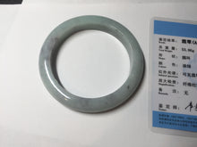 Load image into Gallery viewer, 57.5mm certified Type A 100% Natural light green/purple/black Jadeite Jade bangle BM102-5271