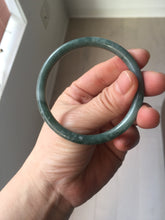 Load image into Gallery viewer, 55mm Certified Type A 100% Natural light green/blue slim round cut Guatemala Jadeite bangle BS62-4636