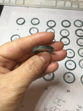 Load image into Gallery viewer, 18.8mm size 8 3/4 100% natural type A icy watery green/blue Guatemala jadeite jade band ring group PE27