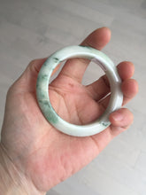 Load image into Gallery viewer, 54mm Certified 100% natural Type A sunny green/white jadeite jade bangle BK97-0352