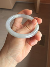 Load image into Gallery viewer, 55mm certified 100% natural Type A light green purple white round cut jadeite jade bangle PA237-9872