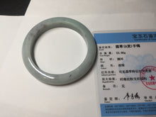 Load image into Gallery viewer, 57.5mm certified Type A 100% Natural light green/purple/black Jadeite Jade bangle BM102-5271