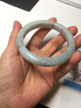 Load image into Gallery viewer, 57.5mm certified Type A 100% Natural light green/purple/black Jadeite Jade bangle BM102-5271