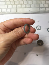 Load image into Gallery viewer, Size 1 3/4 (13.1mm) 100% natural type A icy watery green/blue/gray Guatemala jadeite jade band ring group AA107