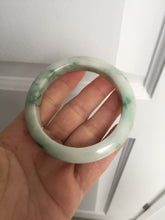 Load image into Gallery viewer, 54mm Certified 100% natural Type A sunny green/white jadeite jade bangle BK97-0352