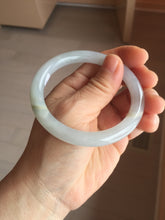Load image into Gallery viewer, 55mm certified 100% natural Type A light green purple white round cut jadeite jade bangle PA237-9872