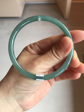 Load image into Gallery viewer, 61mm Certified Type A 100% Natural icy watery dark green/blue/gray/black slim round cut Guatemala Jadeite bangle BP29-7056