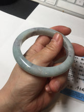 Load image into Gallery viewer, 57.5mm certified Type A 100% Natural light green/purple/black Jadeite Jade bangle BM102-5271