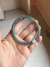 Load image into Gallery viewer, 61mm Certified Type A 100% Natural icy watery dark green/blue/gray/black slim round cut Guatemala Jadeite bangle BP29-7056