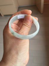 Load image into Gallery viewer, 51.8mm certified Type A 100% Natural light green clear white thin style Jadeite jade bangle PH47-9643