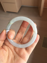 Load image into Gallery viewer, 55mm certified 100% natural Type A light green purple white round cut jadeite jade bangle PA237-9872