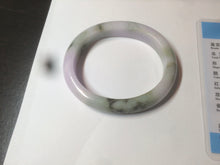 Load image into Gallery viewer, 50.5mm Certified Type A 100% Natural light purple/green oval shape Jadeite Jade bangle AY9-5293
