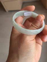 Load image into Gallery viewer, 51.5mm certified Type A 100% Natural icy light green clear white thin style Jadeite jade bangle PH46-9636