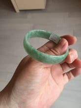 Load image into Gallery viewer, 52.5mm certified natural 100% natural Type A sunny green thin jadeite jade bangle E136-0937