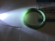 Load image into Gallery viewer, 52.4mm Certified Type A 100% Natural Oily Dark Green Gray Black(油青) Oval Jadeite Jade Bangle PH260-7132