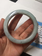 Load image into Gallery viewer, 57.5mm certified Type A 100% Natural light green/purple/black Jadeite Jade bangle BM102-5271