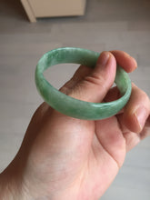 Load image into Gallery viewer, 52.5mm certified natural 100% natural Type A sunny green thin jadeite jade bangle E136-0937