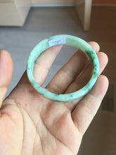 Load image into Gallery viewer, 51.7mm Certified type A 100% Natural sunny green dark green purple with green flying flowers square Jadeite Jade bangle PA70-6947