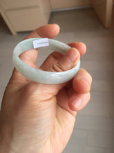 Load image into Gallery viewer, 51.5mm certified Type A 100% Natural icy light green clear white thin style Jadeite jade bangle PH46-9636